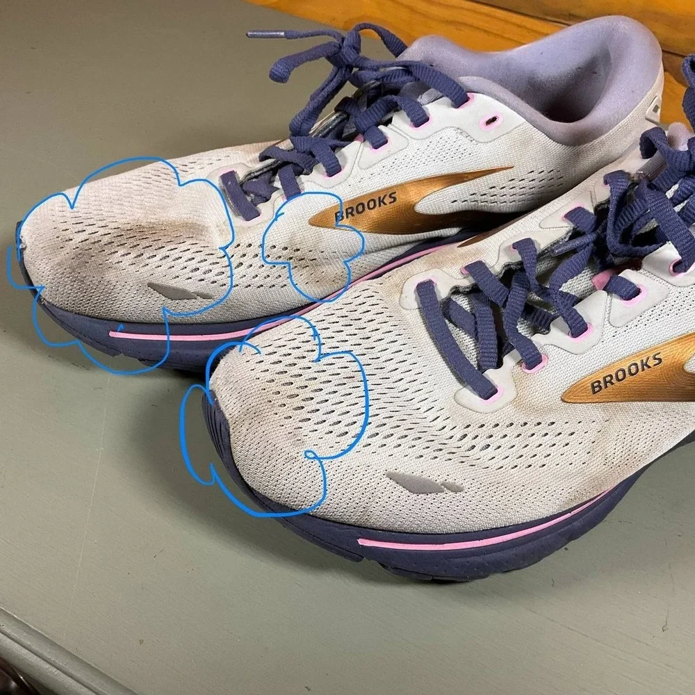 Brooks Ghost 15 Womens Size 11.5D Gray/Purple Athletic #1203801D492 Running Shoe